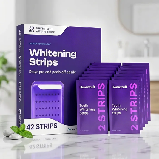 Purple Color-Correcting Strips for a Brighter Smile Instantly