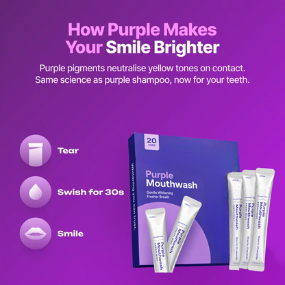 HomiStuff™ Purple Whitening Mouthwash — Bright Smile Formula