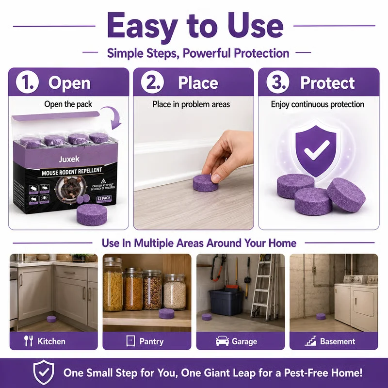 12-Pack Rodent Repellent Balls for Home Kitchen Effective Pest Control Solution