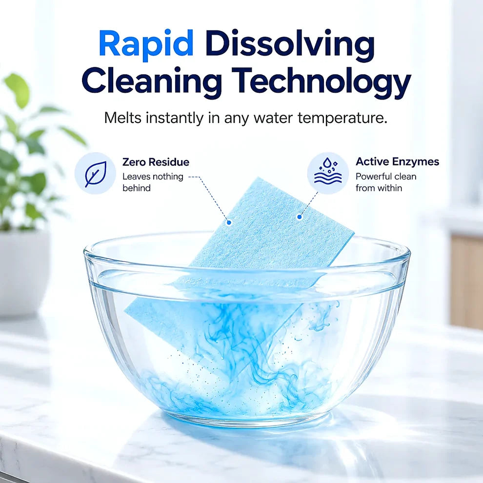 📢📢50% Off!! 4-in-1 Cleaning Sheets：One Sheet. 10 Seconds to Tackle Grease & Grime