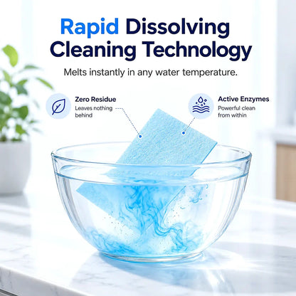 📢📢50% Off!! 4-in-1 Cleaning Sheets：One Sheet. 10 Seconds to Tackle Grease & Grime