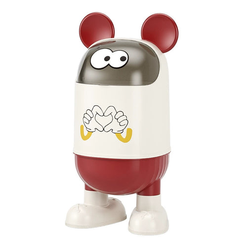 Cartoon Flip-Top Trash Can (Red)