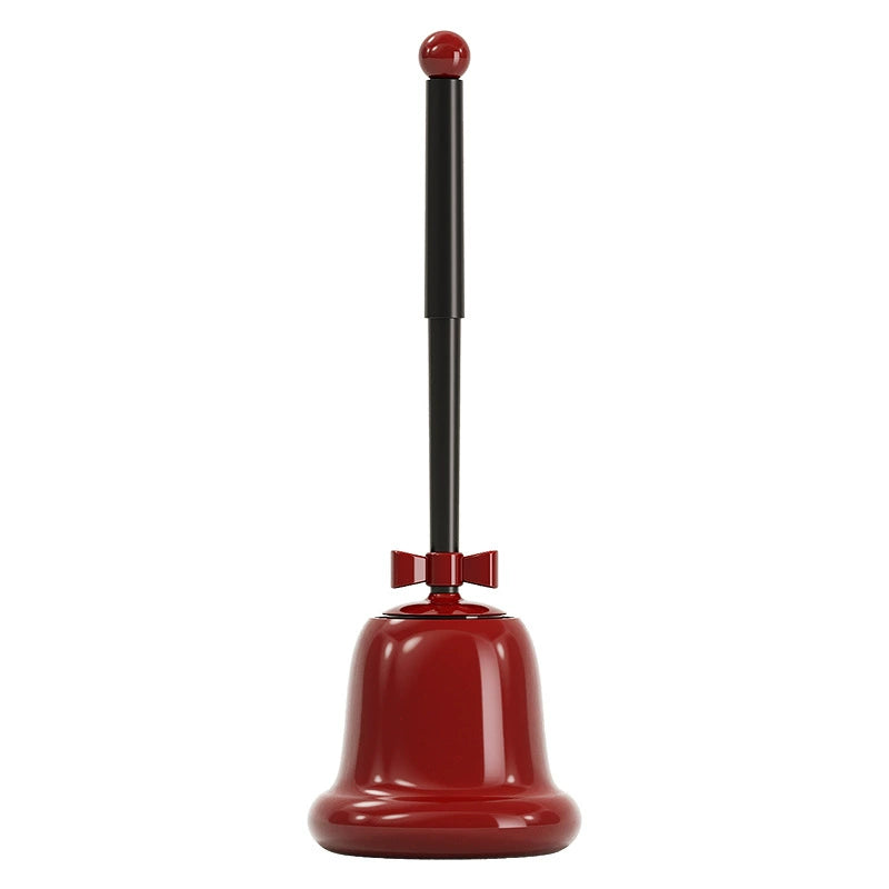 Retro Red Toilet Brush with Bell