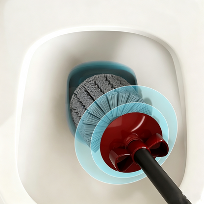 Retro Red Toilet Brush with Bell
