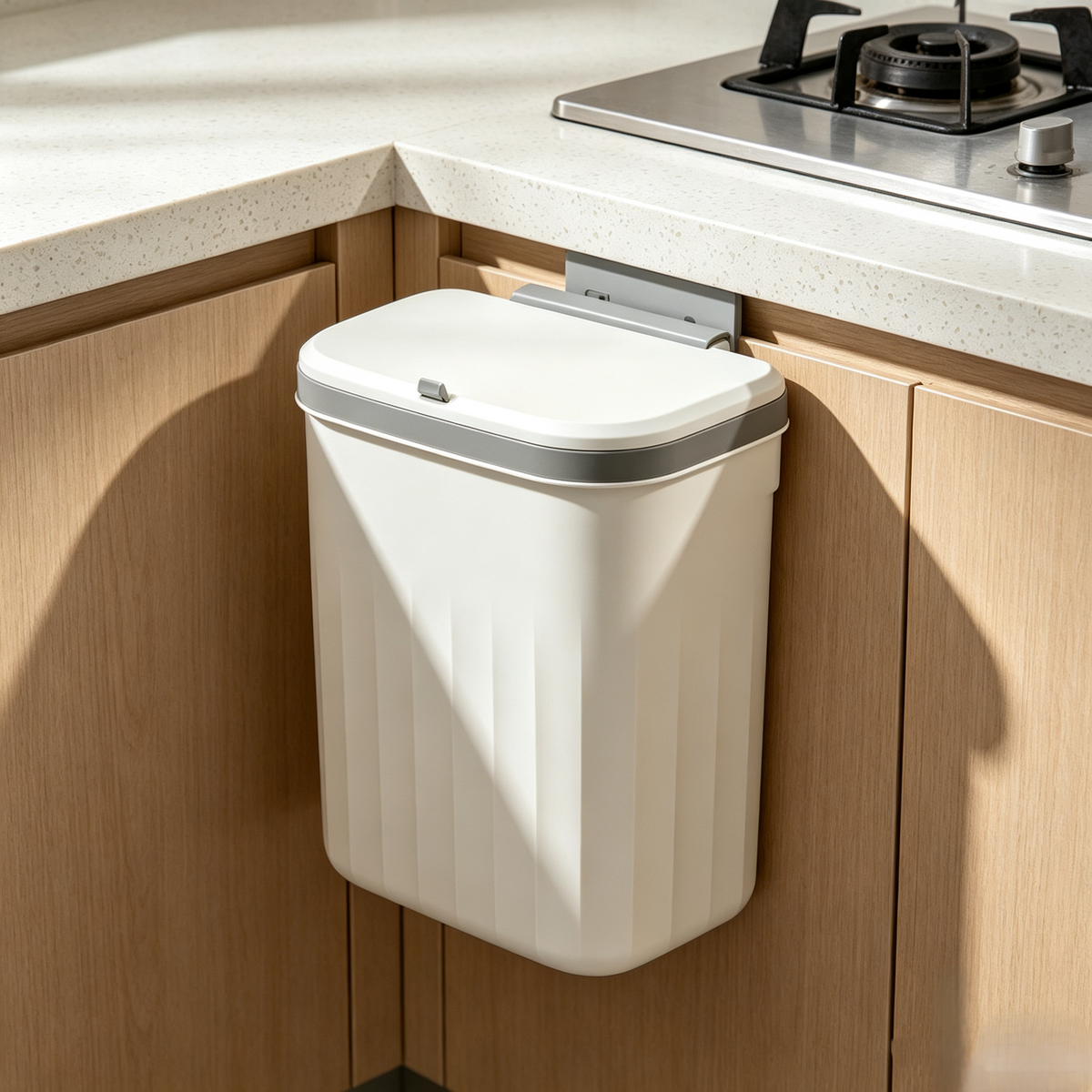White Pull Lid Storage Container - Large Size